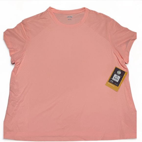 Avia Women’s and Women's Plus Perforated Performance T-Shirt with Short Sleeves - Picture 4 of 16